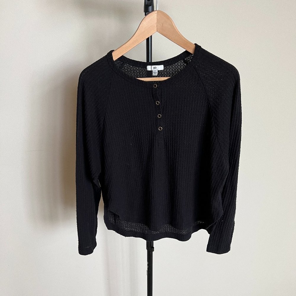 BP Three Button Long Sleeve